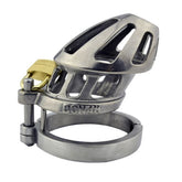 BON4M Stainless Steel Locking Cock Cage Chastity